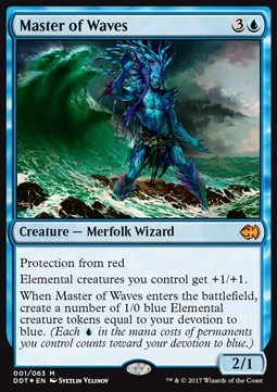 Master of Waves - Duel Decks: Merfolk vs. Goblins (Mythic) [DDT-1]
