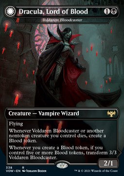 Voldaren Bloodcaster // Bloodbat Summoner (V.2)⁣ - Innistrad: Crimson Vow: Extras⁣ (Rare)⁣ [338]