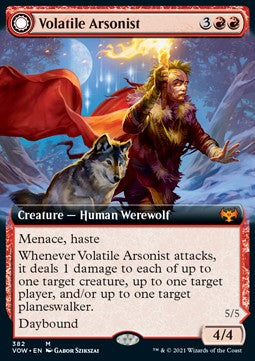 Volatile Arsonist // Dire-Strain Anarchist⁣ - Innistrad: Crimson Vow: Extras⁣ (Mythic)⁣ [382]