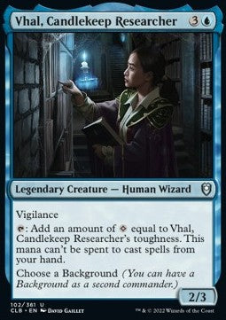 Vhal, Candlekeep Researcher⁣ - Commander Legends: Battle for Baldur's Gate⁣ (Uncommon)⁣ [102]