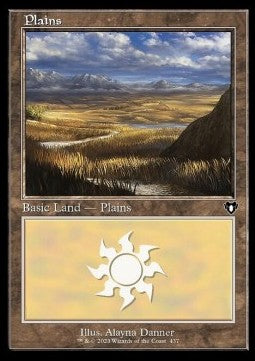 Plains (V.1)⁣ - Commander Masters: Extras⁣ (Land)⁣ [437]