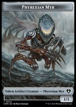 Phyrexian Myr Token (A 1/1) // Eldrazi Token (C 10/10)⁣ - Commander Masters: Extras⁣ (Token)⁣ [T 44/1]