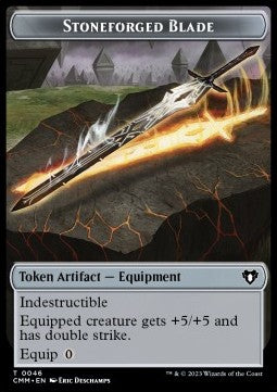 Stoneforged Blade Token // Spirit Token (WB 1/1)⁣ - Commander Masters: Extras⁣ (Token)⁣ [T 46/39]