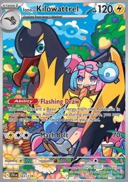 Iono's Kilowattrel⁣ - Journey Together⁣ (Illustration Rare)⁣ [163]