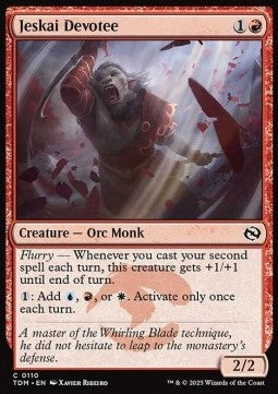 Jeskai Devotee⁣ - Tarkir: Dragonstorm⁣ (Common)⁣ [110]
