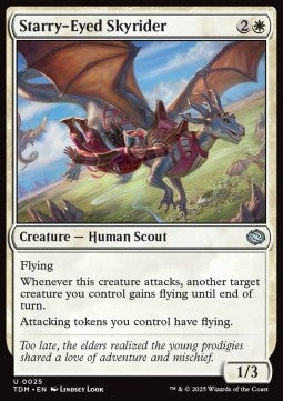 Starry-Eyed Skyrider⁣ - Tarkir: Dragonstorm⁣ (Uncommon)⁣ [25]