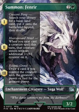 Summon: Fenrir⁣ - Magic: The Gathering - FINAL FANTASY: Extras⁣ (Uncommon)⁣ [372]