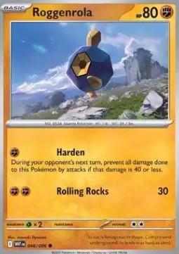 Roggenrola⁣ - White Flare⁣ (Common)⁣ [046]
